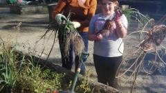 Mrs Smith gardening