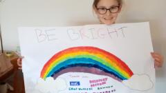 Phoebe with NHS rainbow