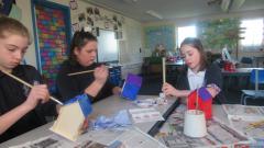 Bird boxes for the school garden