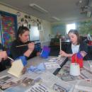 Bird box painting for the school garden